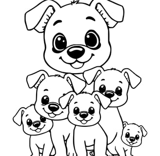 kleurplaat puppy's