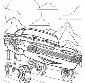Lightning McQueen uit cars kleurplaat