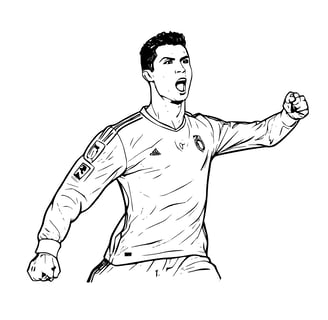 Ronaldo kleurplaat voetbal