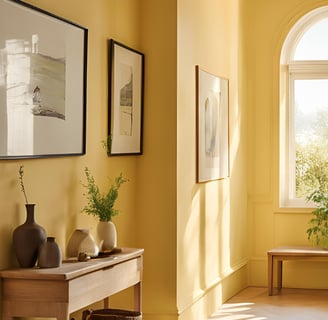 color drenching foyer or entryway