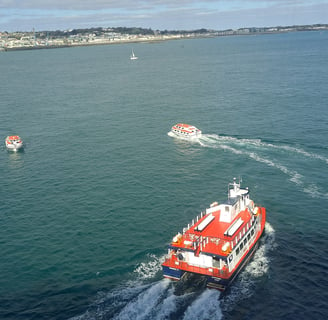 Tender taking passengers to shore