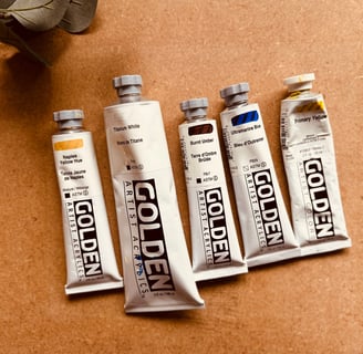 My go to paints are the acrylic Golden brand