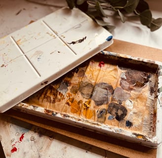 The stay wet palette I use in my painting process