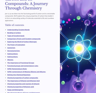 Carbon and its compounds