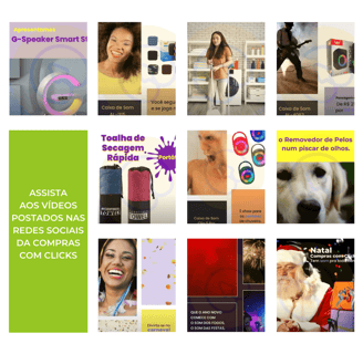 Mosaico com diversos posts da loja comprascomclicks.com criado por jorgeredator.com.br.