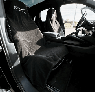 car seat protector and cover, showcasing universal fit sweatproof protection for active lifestyles, gym, and pet owners