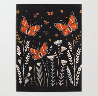 Butterfly Ballad: The Bohemian Garden’s Symphony Poster BY Mash Mash on Society6