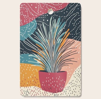 Vibrant Plant Life Cutting Board BY Fresh Wave Lab