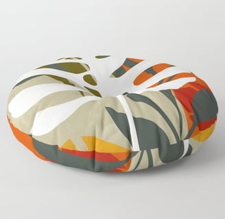 Tropical Abstract Floor Pillow by Fresh  Wave Lab on Society6