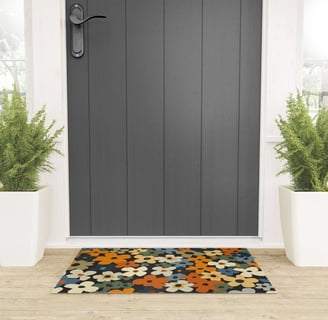 Vintage Floral Tapestry Welcome Mat by Fresh Wave Lab on Society6