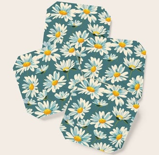 Classic Daisy Charm Coaster by Fresh Wave Lab