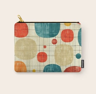 Retro Dots Carry-All Pouch by Fresh Wave Lab