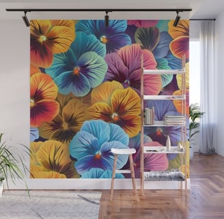 Vibrant Viola Vision Wall Mural BY Fresh Wave Lab
