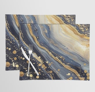 Midnight Mirage Placemat by Fresh wave Lab