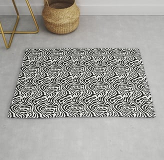 Wildlife Zebra Pattern African Style Rug BY Mash Mash