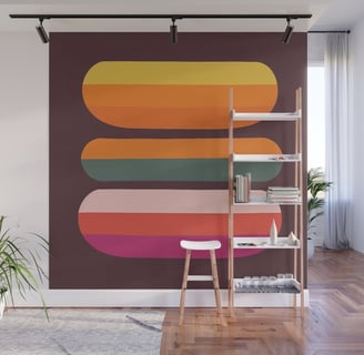 Classic Retro Boho Art Wall Mural By Fresh Wave Lab on Society6