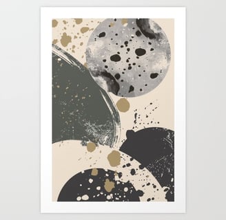 Bohemian Terrazzo Abstraction Art Print by Mash Mash