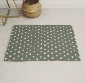 Evergreen Polka Dot Serenity Rug BY Mash Mash