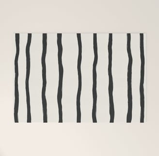 Minimalist Hand Drawn Stripes Welcome Mat BY Mash Mash