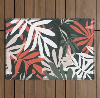 Leaf Pattern Outdoor Rug BY Fresh Wave Lab