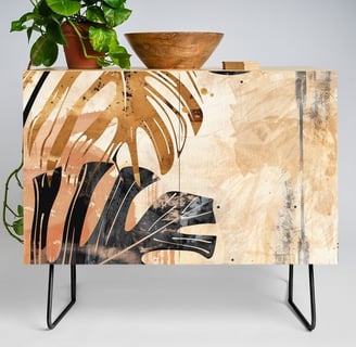 Tropical Abstract Art Credenza BY Fresh Wave Lab
