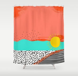 Summer Vibes Shower Curtain BY Fresh Wave Lab