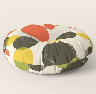 Retro Dotty Floor Pillow by Fresh Wave Lab