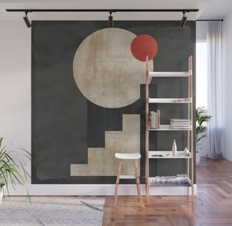 Minimalist Moonrise Wall Mural BY Fresh Wave Lab