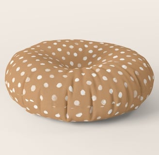 Rustic Terracotta Polka Dot Charm Floor Pillow BY Mash Mash