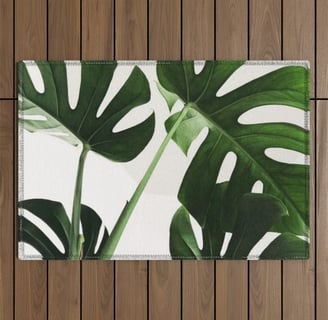 Cute Swiss Cheese Plant Outdoor Rug BY Andressa Lima