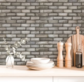 Distressed Gray Brick Wallpaper by Printable Pretty