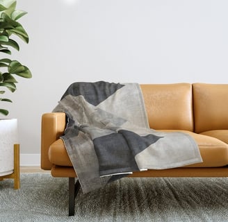 Minimalist Mountainscape Throw Blanket by Fresh Wave Lab