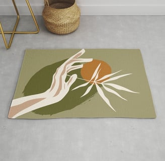 Nature's Touch Rug BY Fresh Wave Lab on Society6