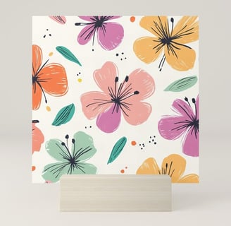 Playful Floral Fiesta Mini Art Print BY Fresh Wave Lab