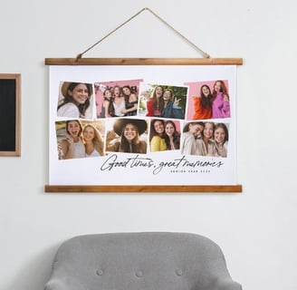 Good times great memories fun photo collage hanging tapestry |  by Lea Delaveri