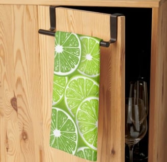 Lime pop kitchen towel |  by katstore