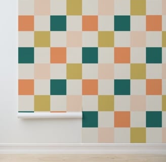 Retro Checkerboard Pattern Wallpaper by CrispinStore