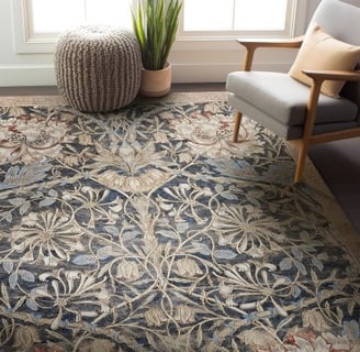 Vintage Honeysuckle William Morris Distressed Area Rug  |  by WilliamMorrisShop