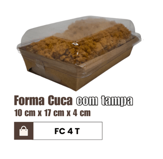 Forma de papel para cuca com tampa