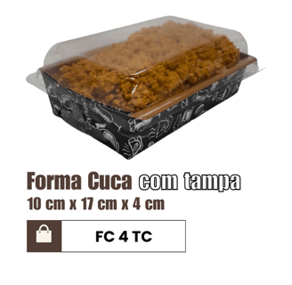 Forma de papel para cuca com tampa