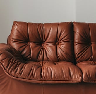 Komfortable moderne Couch aus hochwertigem Leder