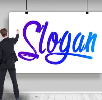 Marka için etkili slogan tasarımı.
