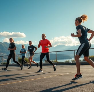 People wearing EA7 sportswear