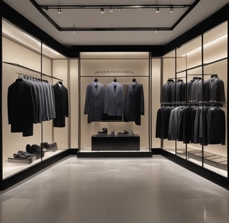 A sleek storefront of Giorgio Armani