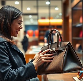the thrill of the hunt in finding the perfect bag.