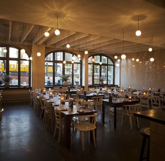 Hotel-Restaurant im Michelberger Hotel in Berlin