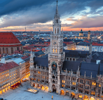 Ausblick auf die münchener Innenstadt