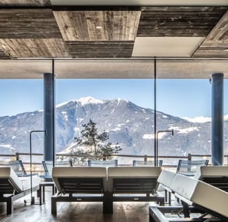 Hotelzimmer mit Blick auf die Berge