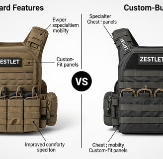 Custom tactical gear ensures ergonomic fit, tailored utility, and compatibility with mission-specific technology.