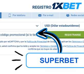 Crear cuenta en 1xbet